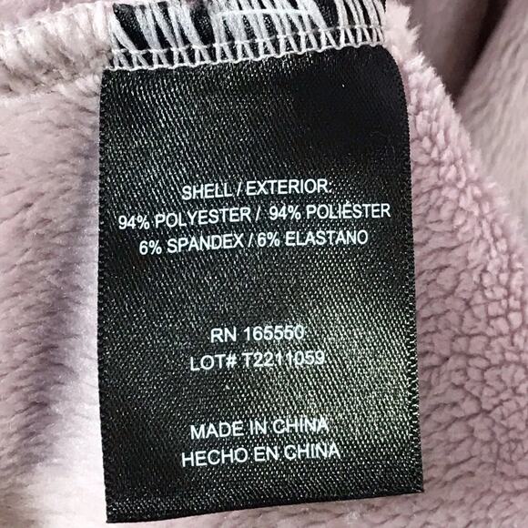 32 Degrees Hooded Lounger Kimono Fleece Velour Lavender Pearl Gown Pocket L/XL - Picture 9 of 10